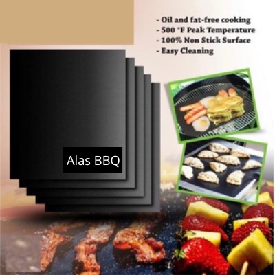 ALAS PANGGANG BBQ ANTI LENGKET ALAS OVEN TEMPAT BBQ GRILL MAT NON STICK WADAH PANGGANGAN SERBAGUNA HIGH QUALI