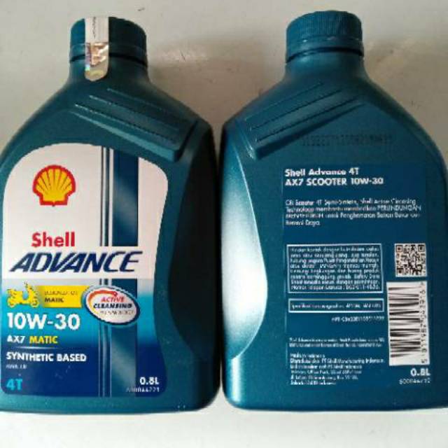 Oli shell advance matic ax7 0.8 lt SAE 10-40 100% original for all matic