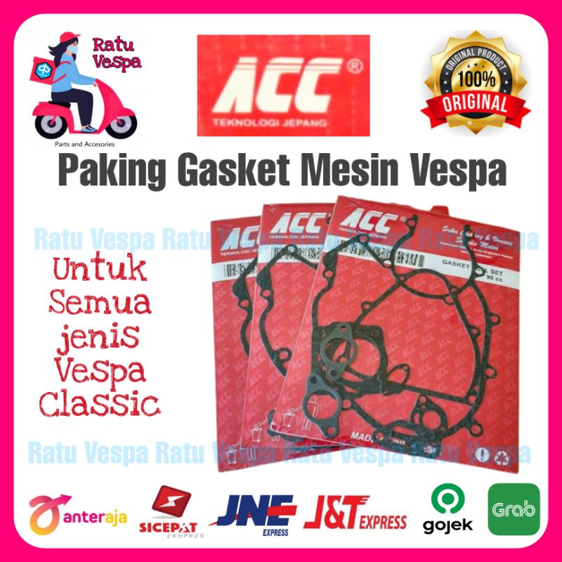 Paking Gasket rengkes ACC vespa Super,Sprint,PTS,PX,PS,SPARTAN,EXCEL