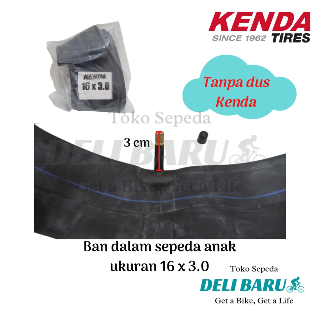 Kenda Ban dalam 16 x 3.0 sepeda anak ban besar lebar jumbo