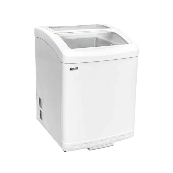 Sliding Curved Glass Chest Freezer Modena MC 0160 W 156 liter