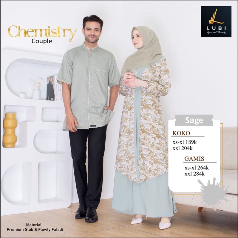 Gamis Couple Lubi Chemistry ( sage )