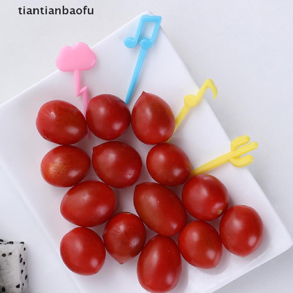 18pcs / Set Garpu Buah / Kue / Dessert Untuk Dekorasi Bento Anak