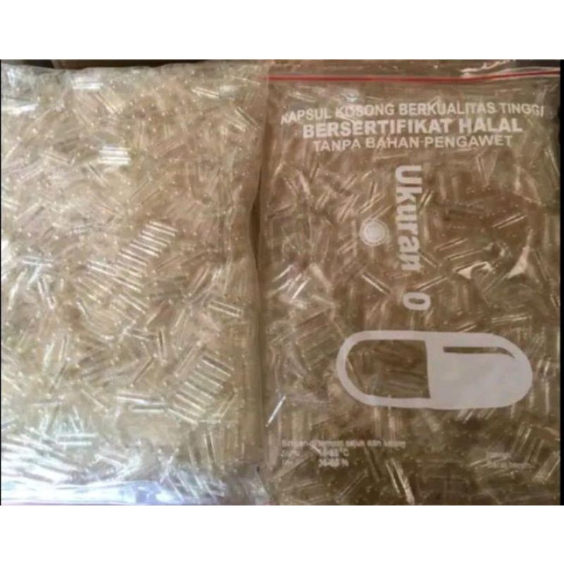

cangkang kapsul BENING buat minyak dan serbuk 100% halal ukuran 0 / 1000 kapsul