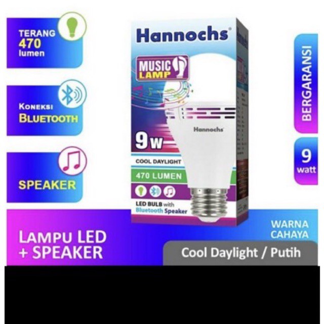 Hannochs Music Lamp + Speaker 9 Watt