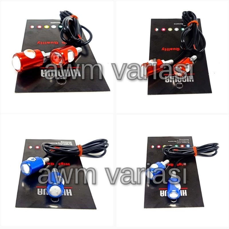 1 Set Lampu Led Mata Elang 2 Sisi Nyala Diam 12 Volt Waterproof Eagle Eyes Universal