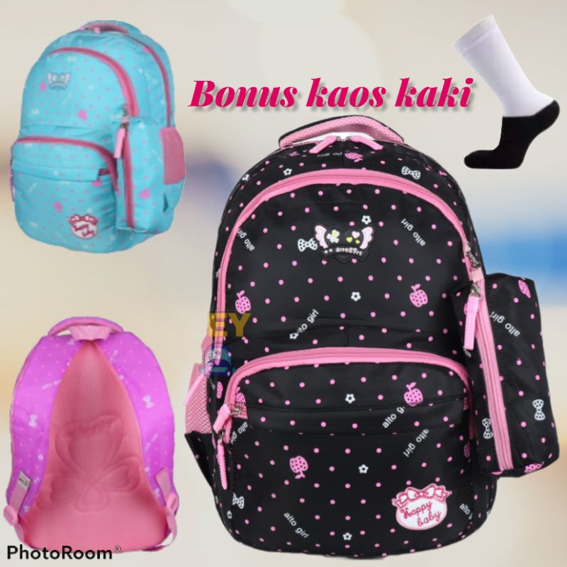 Tas ransel anak perempuan bahan polister tebal halus original Altogirl