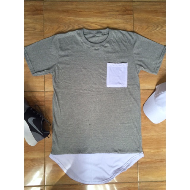 Longline Tshirt Pocket