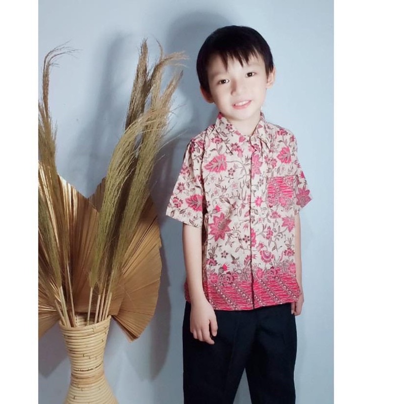 Kemeja anak pria usia 3-11 th/kemeja batik anak motif songket/kemeja pesta anak/bayar ditempat