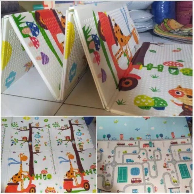 1kg , Playmat baby-matras baby tikar lipat bahan Foam Uk150X200 /Karpet lipat gambar