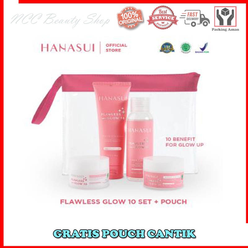 [SEPAKET] * NCC * Hanasui Flawless Glow 10 Series Rangkaian Paket Skin Care Set Skincare