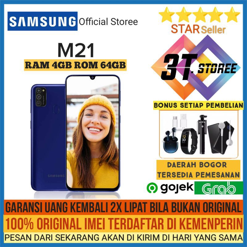 SAMSUNG GALAXY M21 [4/64GB] [4/64GB] 6000MAH ORIGINAL