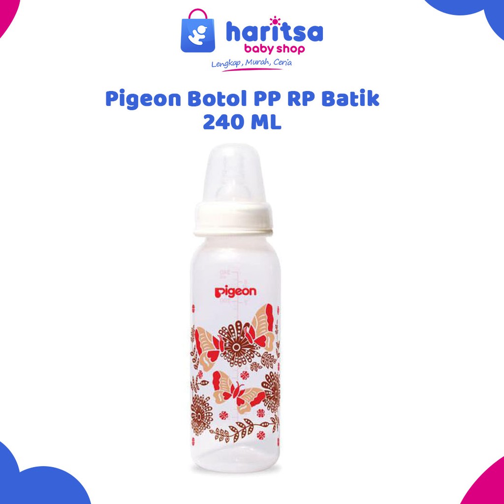 Pigeon Botol PP RP Batik 240 ML / Botol Susu Bayi