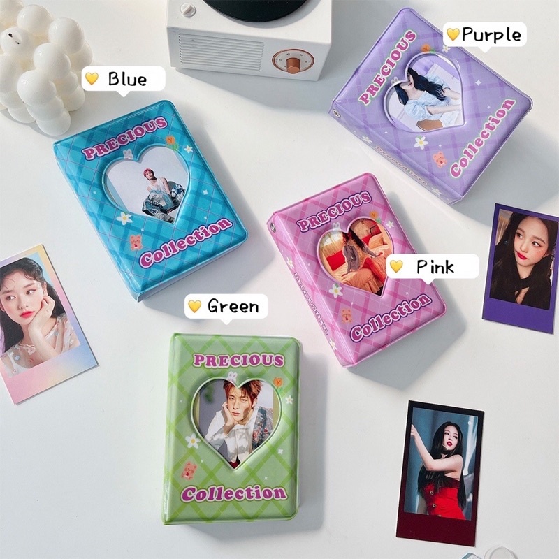 (its pico) 40 slot Mini collect book/kolbuk 1p motif precious pink purple green blue cute kolbuk /photo album for photocard and lomocard