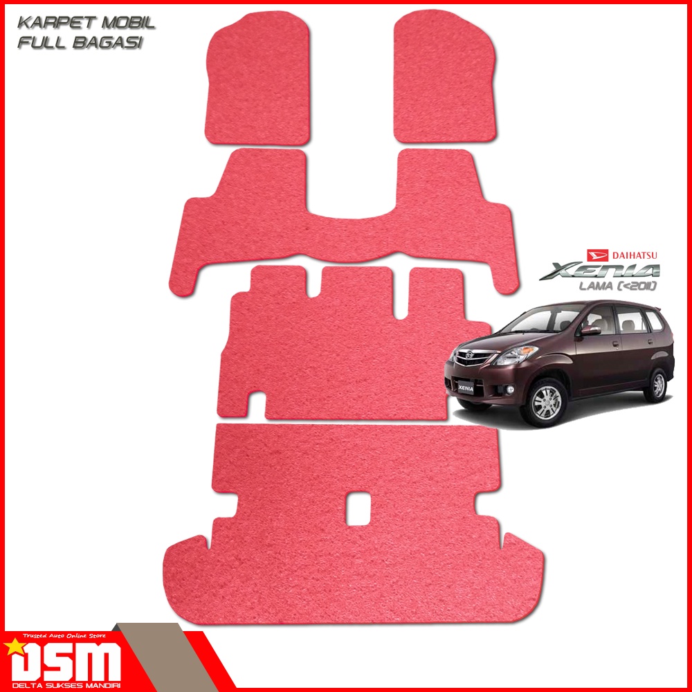 Karpet Mobil Toyota Avanza Lama (2004-2011) - Full Bagasi / Karpet Mie Avanza Full Bagasi Tebal Dan Empuk  / DSM