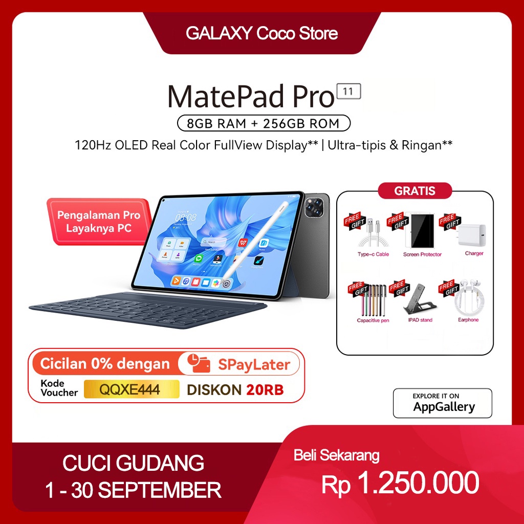 Asli Tablet PC Baru Pro11 12GB + 512GB Android 10 Inci Layar Full Screen Layar Besar Wifi 3G/4G/5G Dual SIM Tablet Untuk Anak Belajar TAB Gaming Murah