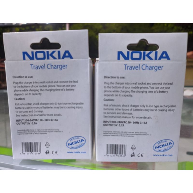 Travel Charger Nokia Jadul Colokan Kepala Pin Kecil Original