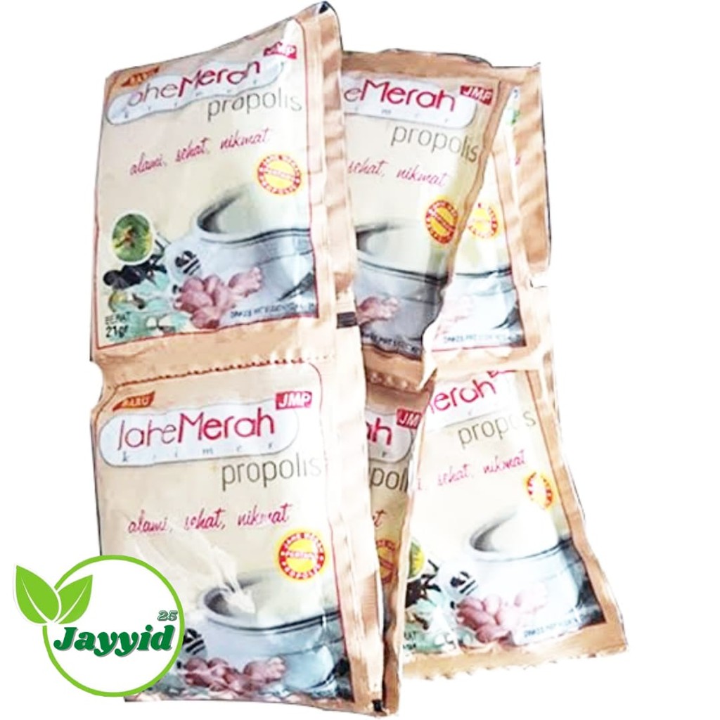 

Jahe Merah Plus Propolis Dan Creamer Jmp 1 Renceng Isi 10 Sachet