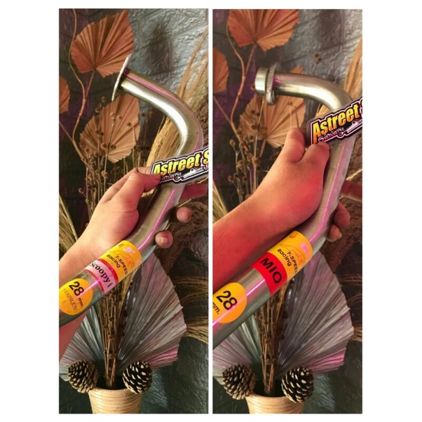 Leher knalpot t-speed stainless 28mm scoopy / mio