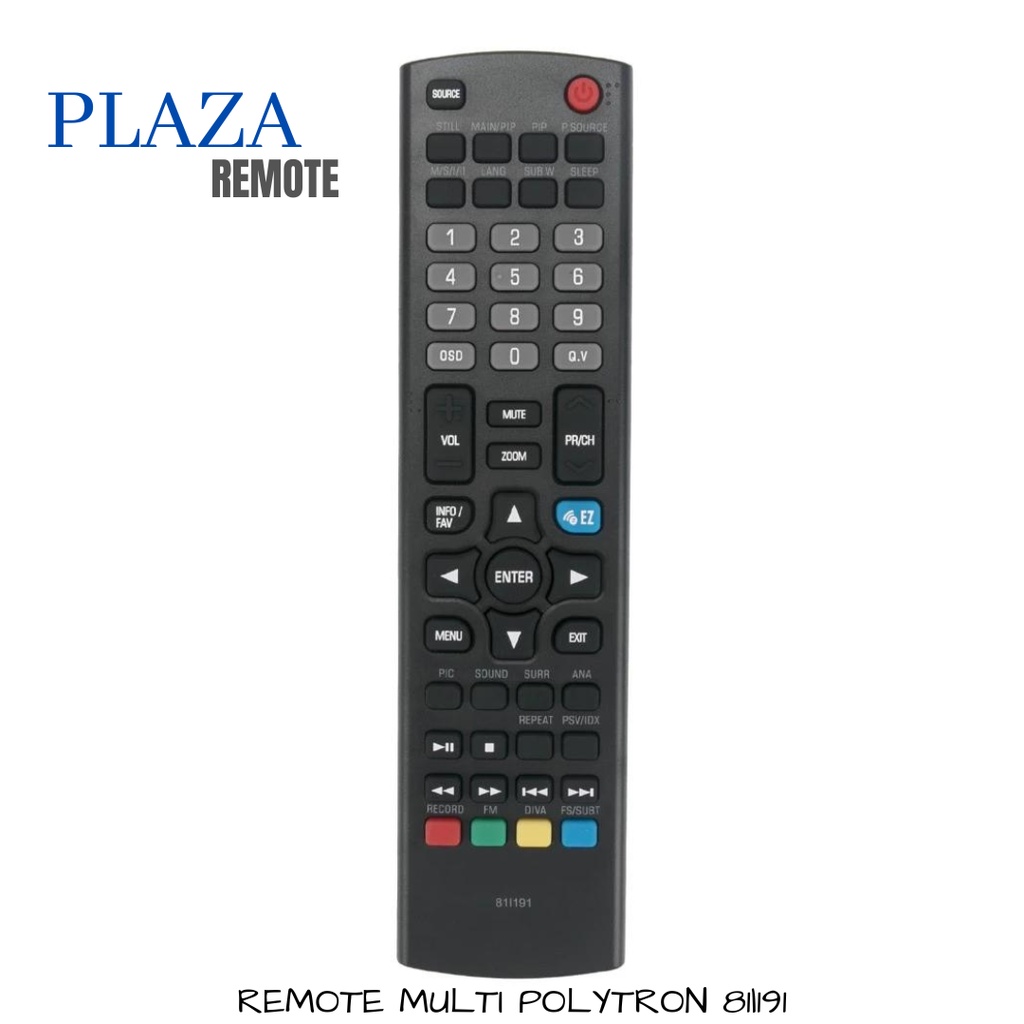 REMOTE SMART TV POLYTRON HISENSE LED YOUTUBE NETFLIX MULTIFUNGSI TANPA SETTING