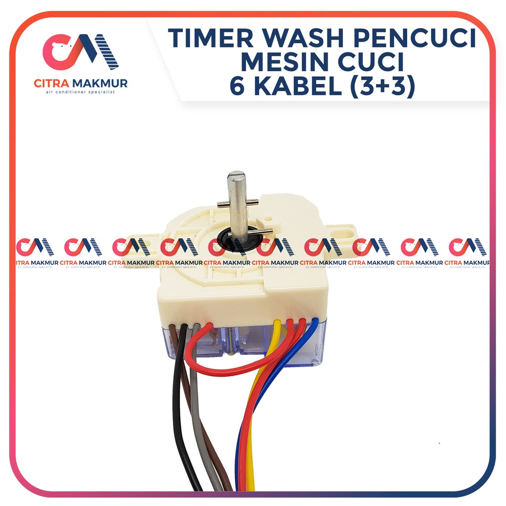 Timer Pencuci 6 Kabel 3 &amp; 3 Wash Mesin Cuci Sanken Sanyo Aqua Denpoo