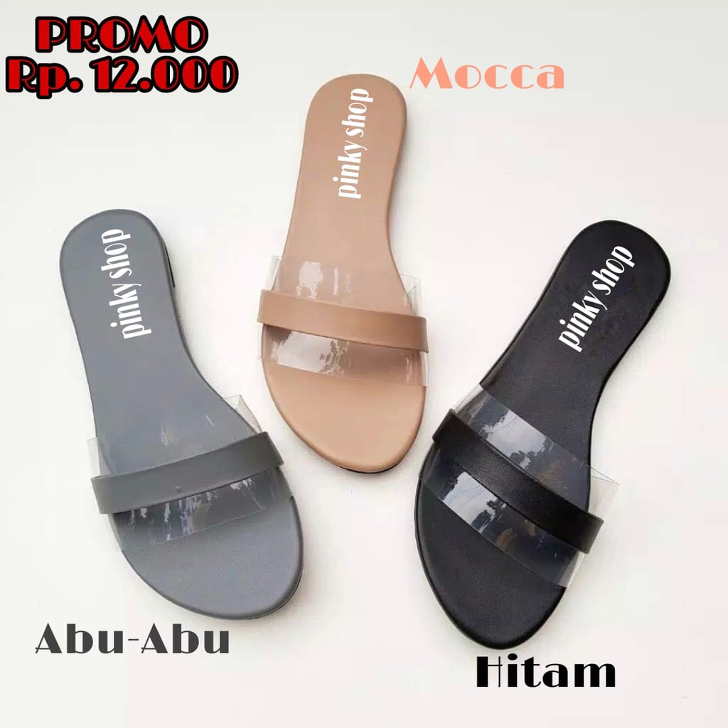 SANDAL WANITA MEKA JELLY BAN SATU NEW