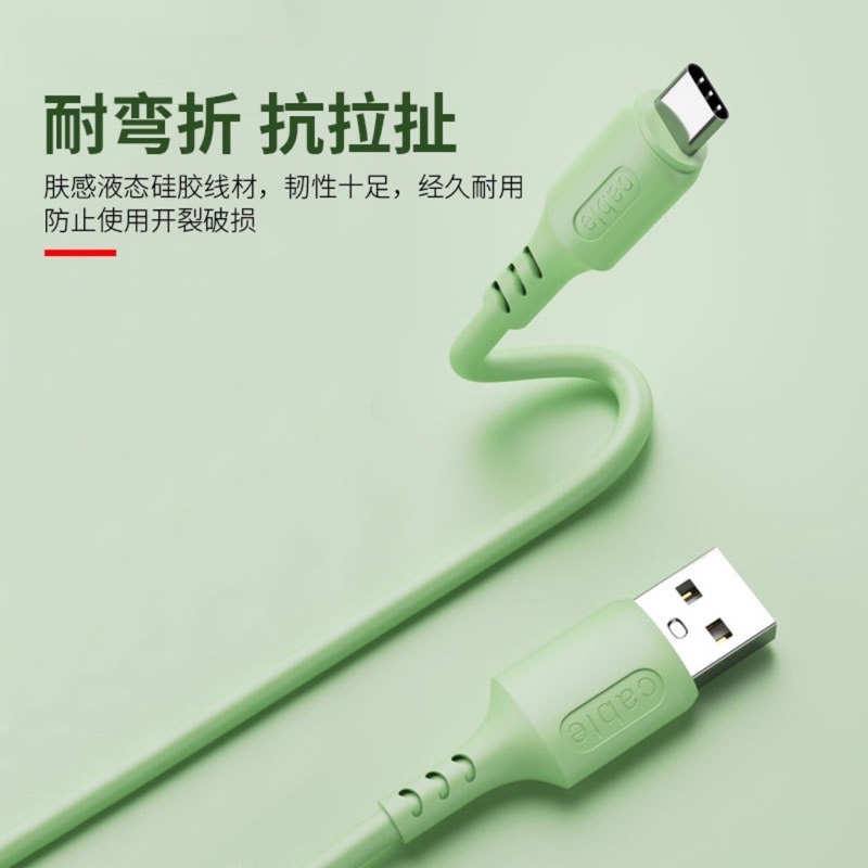 Kabel data D6 Fast Charging Micro USB 1 Meter kabel cas android macaron color