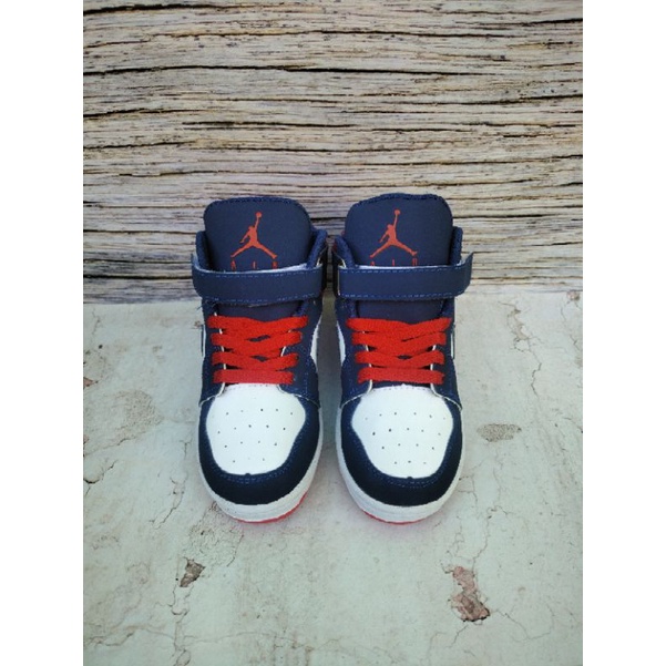 SEPATU NIKE AIR JORDAN ANAK NAVY RED GRADE ORI SNEAKERS ANAK LAKI LAKI