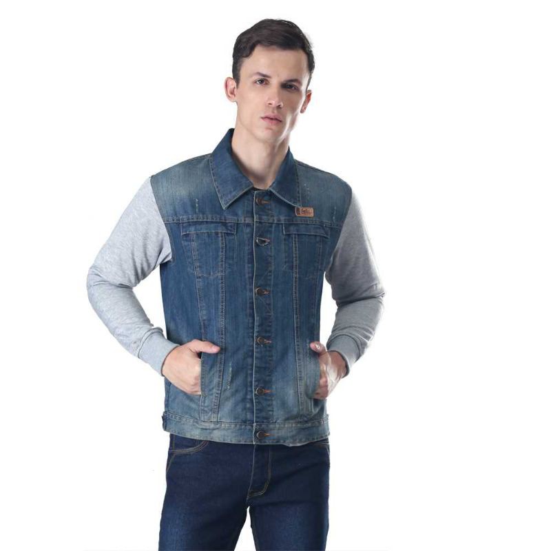 Jaket jeans pria denim distro high quality super premium garansi original