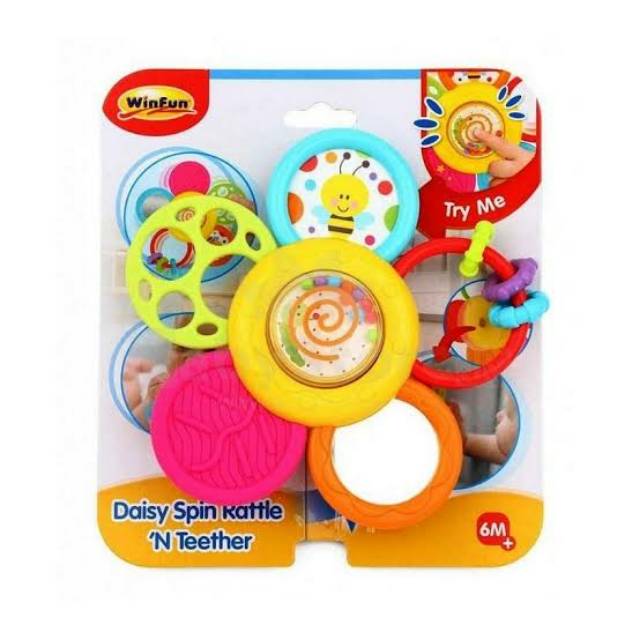 Winfun Daisy Spin Rattle and Teether