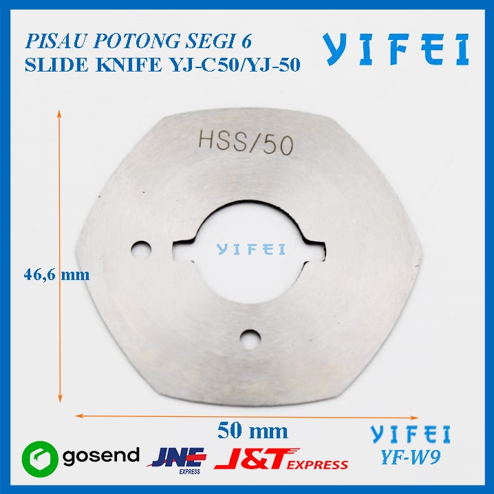 SLIDE KNIFE/BLADE YIFEI YF-W9/PISAU POTONG SEGI 6 YJ-C50/YJ-50