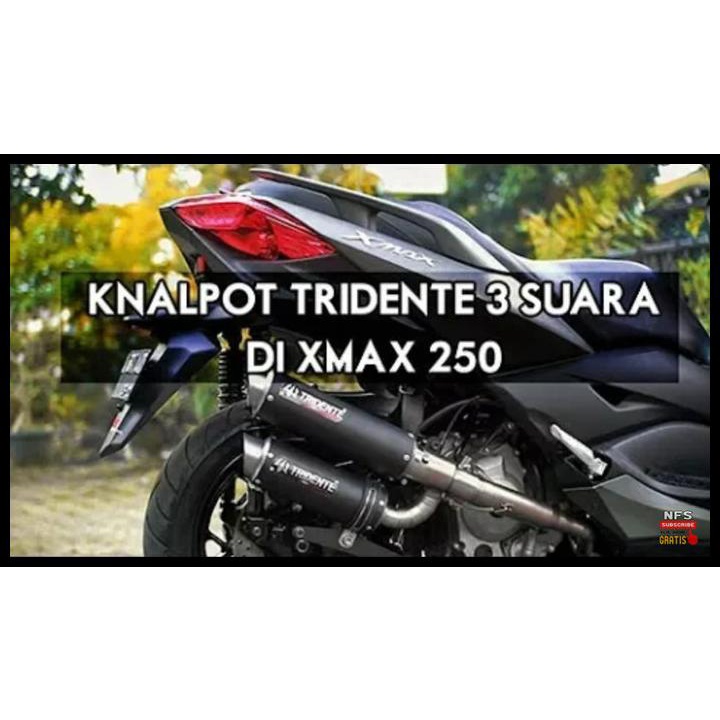 Knalpot Hybrid 3 Suara Tridente F22 Tomahawk Untuk Xmax 250Cc Fullset