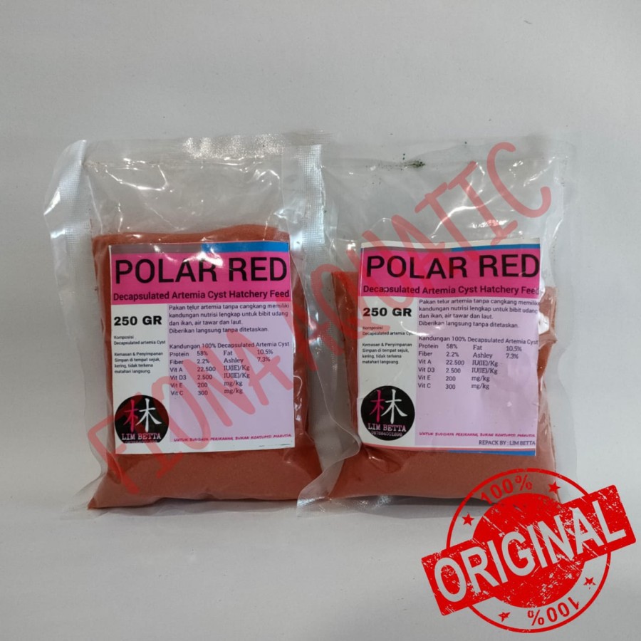 POLAR RED 250 GRAM / ARTEMIA POLAR RED / ARTEMIA INSTAN / ARTEMIA