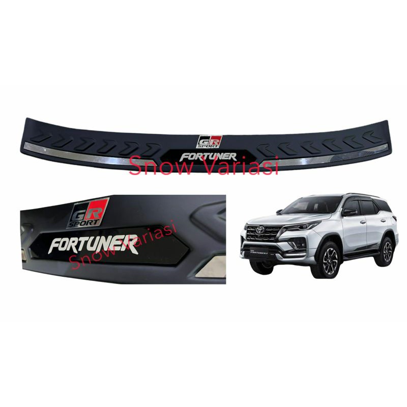 Sillplate Belakang All New Fortuner GR Sport 2021 2022 2023 2024 Platinum Hitam List Chrome