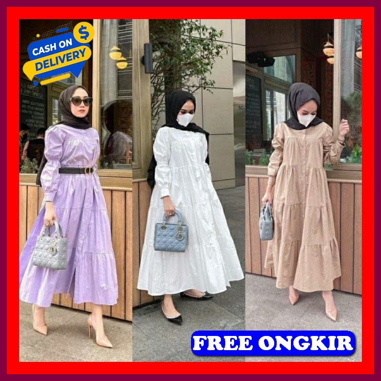 Gamis Remaja Kekinian Import Terbaru 2023 Gamis Lebaran Perempuan Dewa Gfs At Qiqi Maxi Dress
