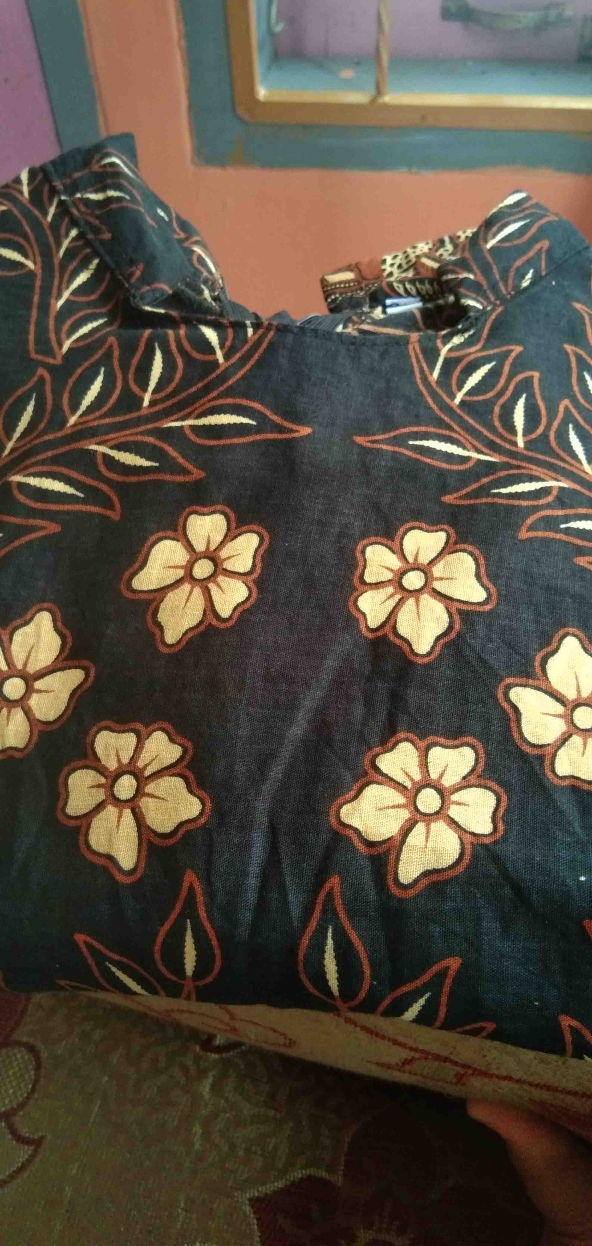 Tunik Batik Motif Manuk Kembar Warna Coklat