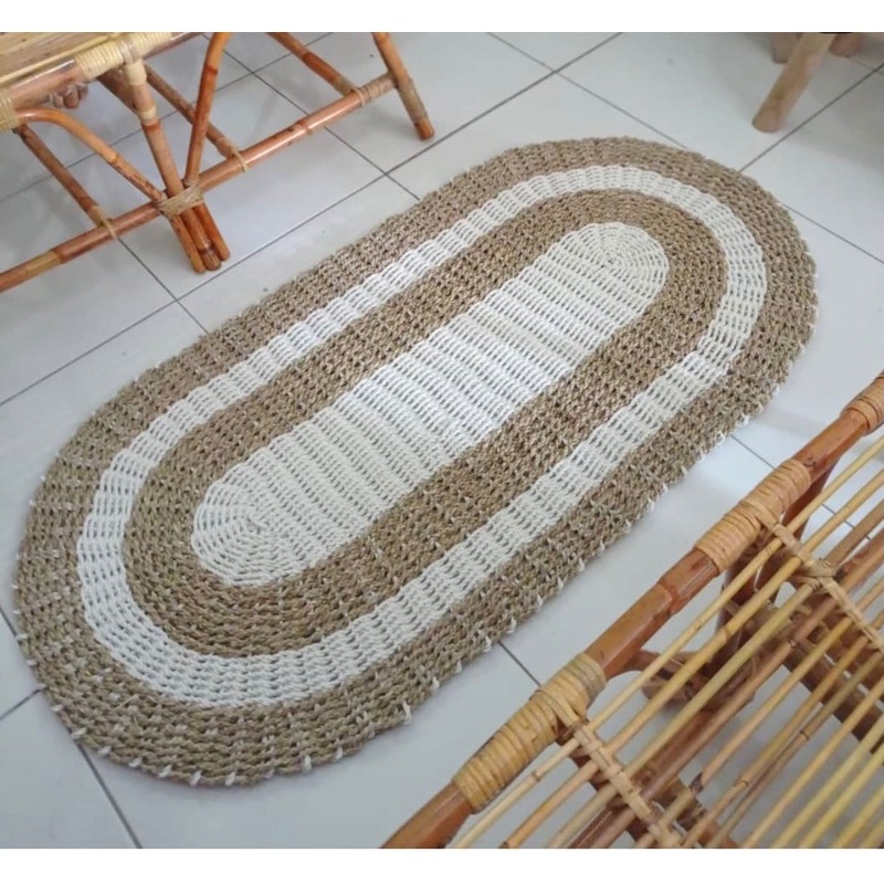 Rug oval Seagrass Natural 120x50
