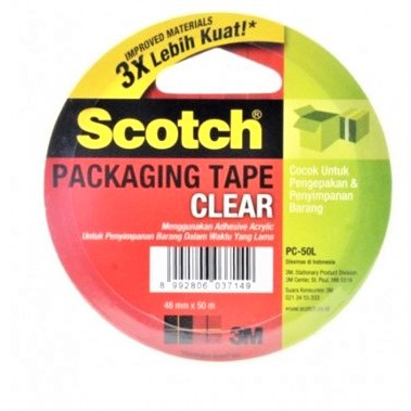 

LAKBAN 3M SCOTCH COKLAT BENING 48 MM X 50 METER PB-50 L PLAKBAN PACKAGING TAPE CLEAR BROWN