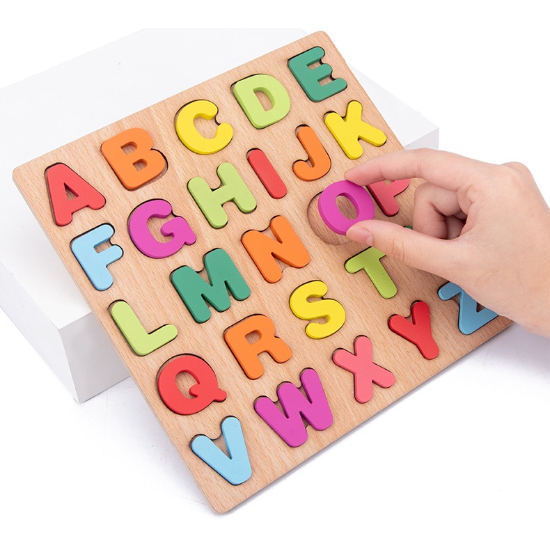 Mainan Edukasi Anak NUMBER &amp; ALPHABET PUZZLE Mainan Puzzle Kayu Anak