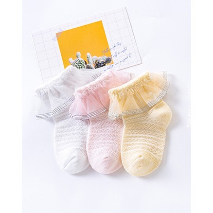 ELFYDO - KS12 Kaos Kaki Renda Bayi Anak Perempuan Newborn