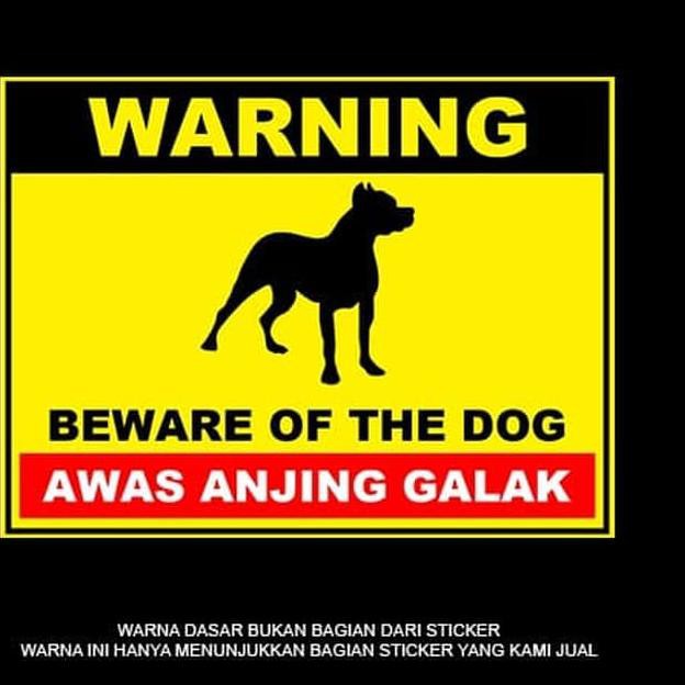 Sticker Awas Anjing Galak Shopee Indonesia