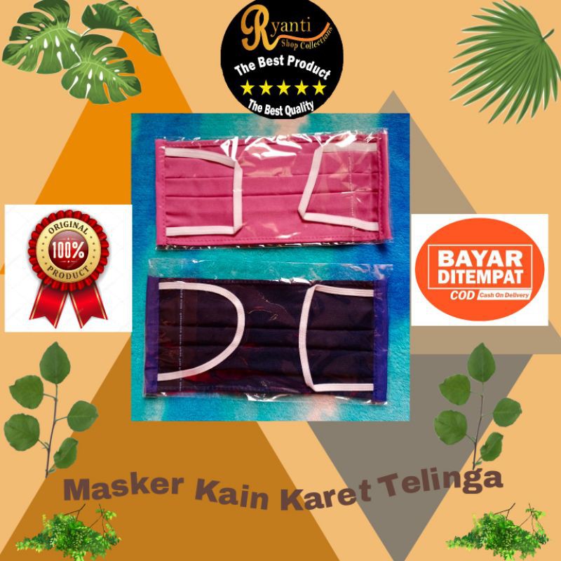 Masker kain karet telinga masker kain cantol telinga murah Masker kain karet telinga masker kain cantol telinga murah