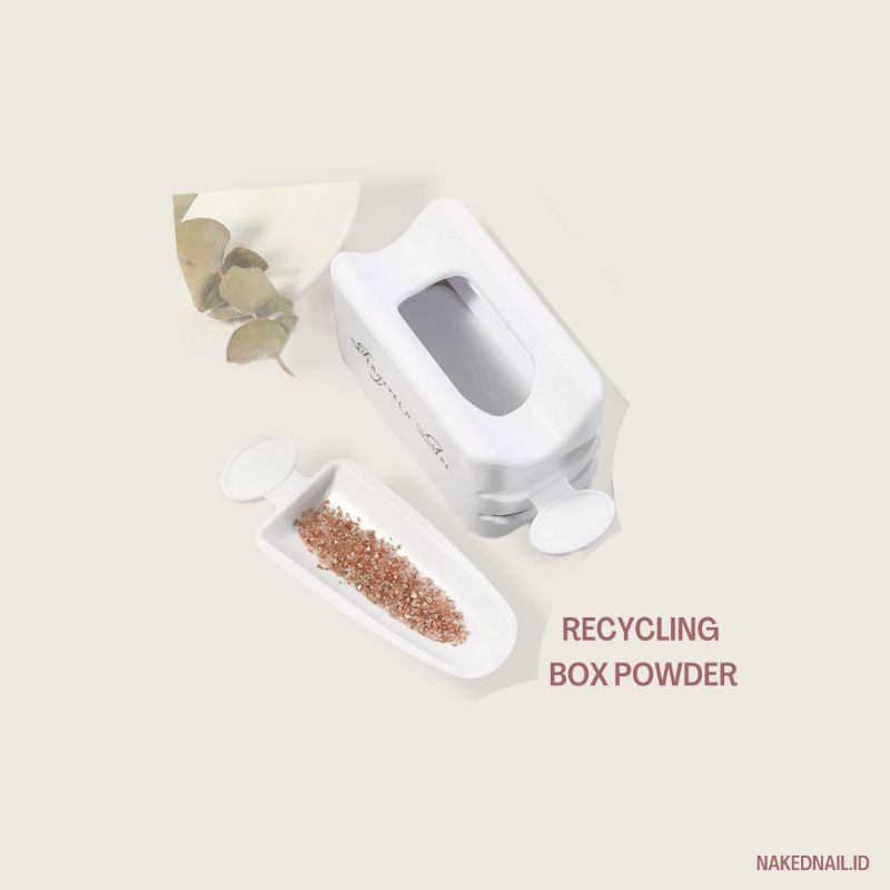 nail powder recycling box tempat powder / flakes  /box nail powder nail decoration nailart nail art