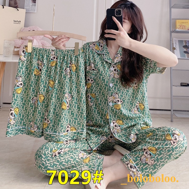 Baju Tidur 3in1 Wanita Dewasa Import | Piyama Import 3in1 Set Wanita | Piyama lucu