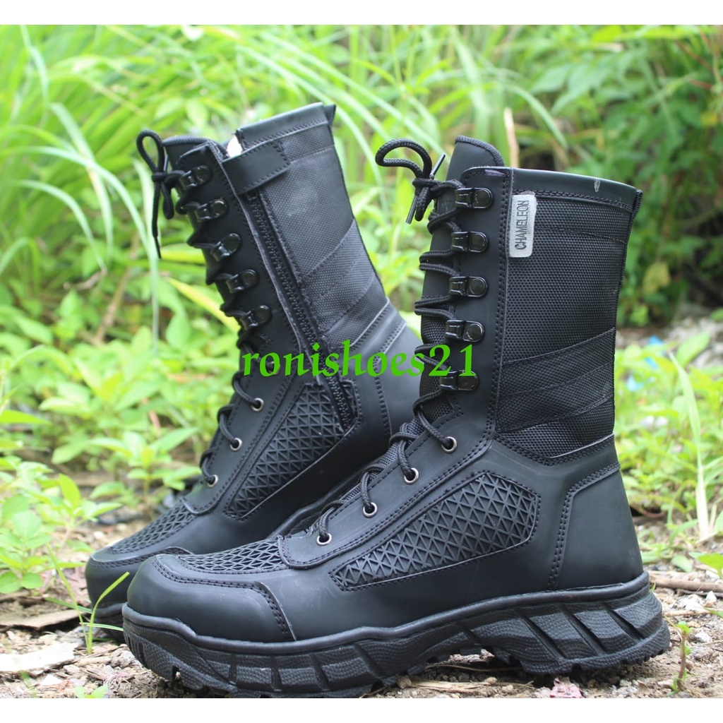 SEPATU SAFETY BOOTS PDL PRIA JATAH LIBRA TNI PORLI SECURITY KERJA LAPANGAN 11INC