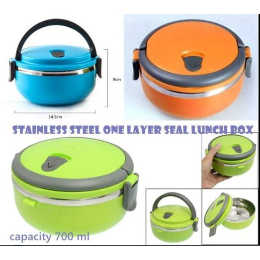 Rantang Susun 1 Stainless Lunch Box One Layer Kotak Makan