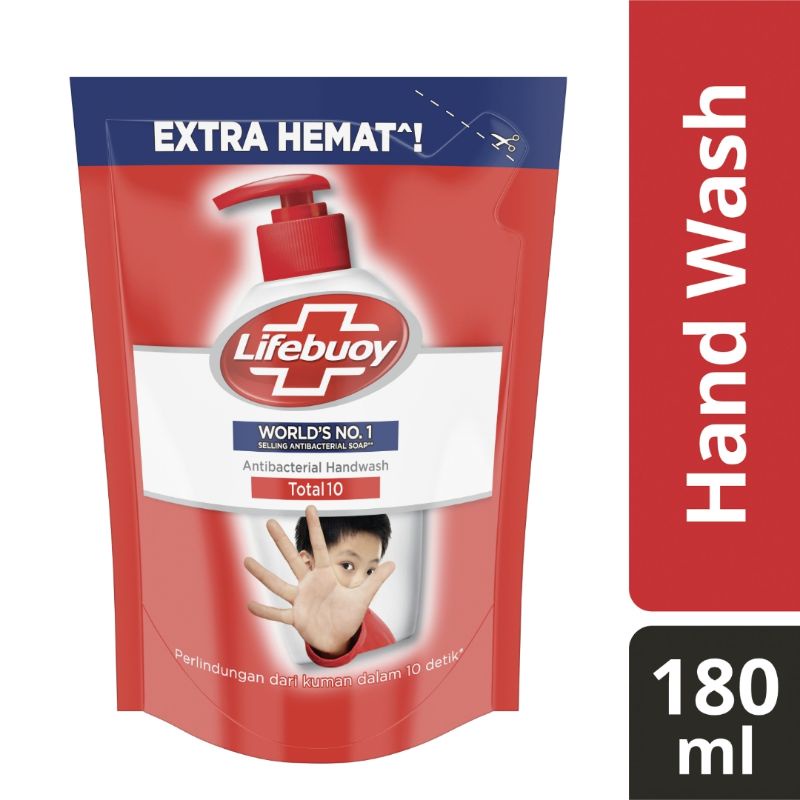 LIFEBUOY SABUN CUCI TANGAN TOTAL 10 180ML - HANDWASH REFILL SABUN CAIR TANGAN HAND WASH