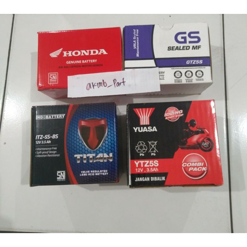 aki accu kering Honda beat vario 110 kharisma suprax125 Original..