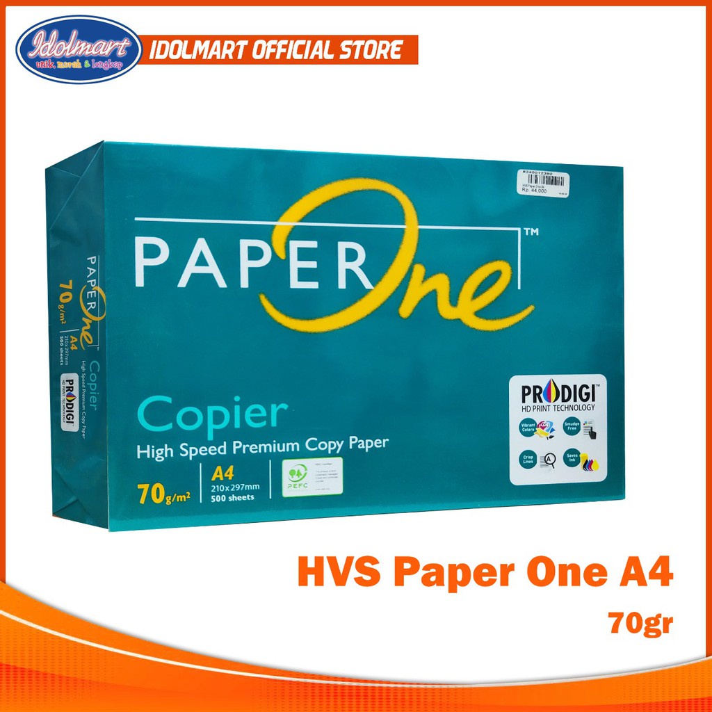 IDOLAKU Kertas A4 70gr Paper One / Kertas HVS A4 70gr Paperone