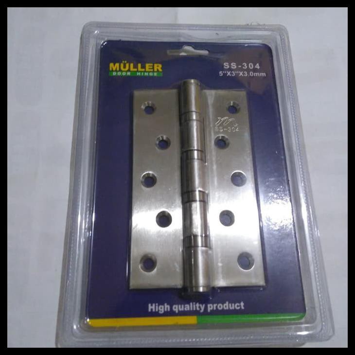 ENGSEL PINTU MULLER 5 INC / DOOR HINGE SS - 304 ASLI KUNINGAN